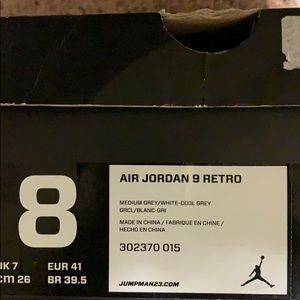 Retro 9 cool grey OG